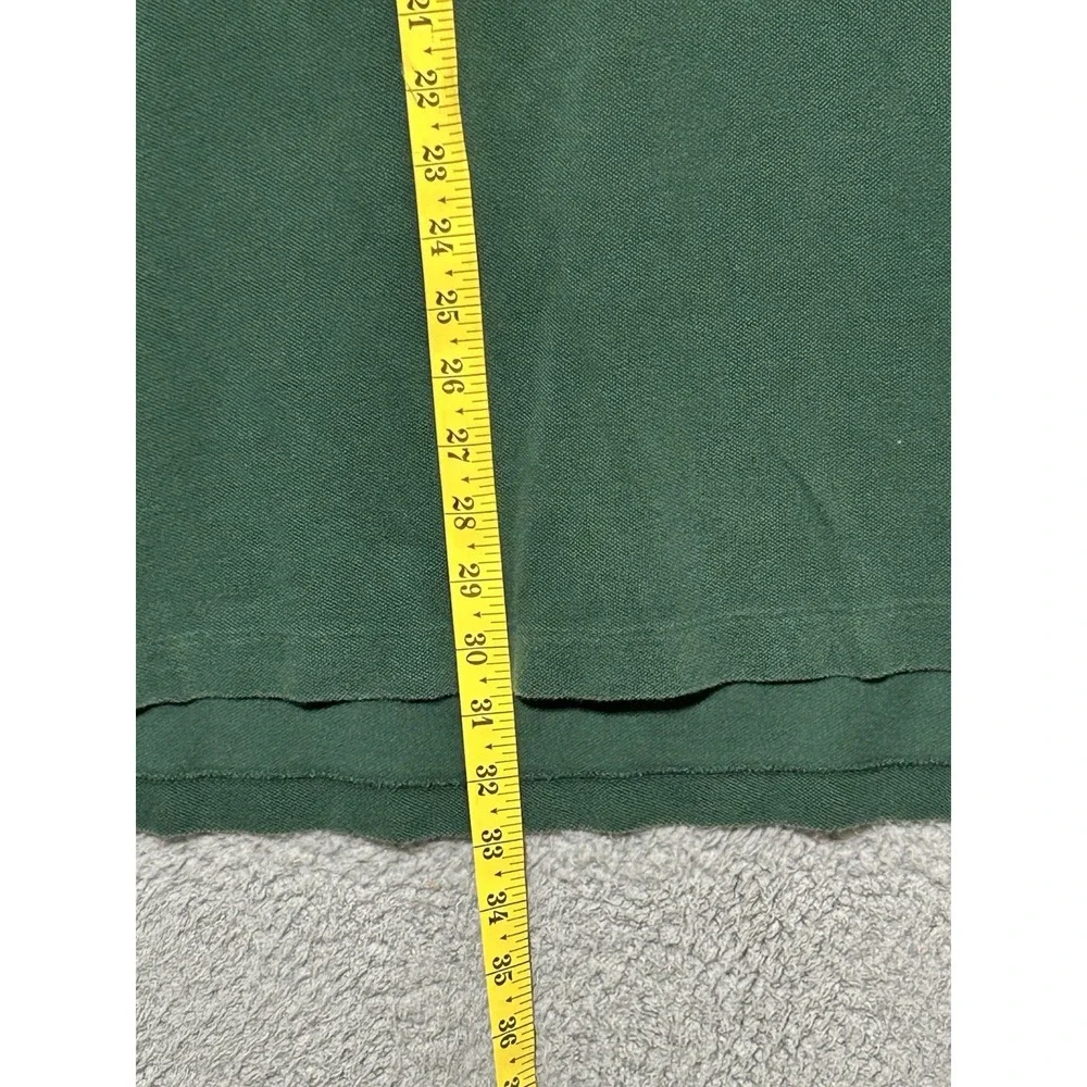 VTG Polo Ralph Lauren Heavyweight Long Sleeve Polo Shirt Mens XXL Green Red Pony